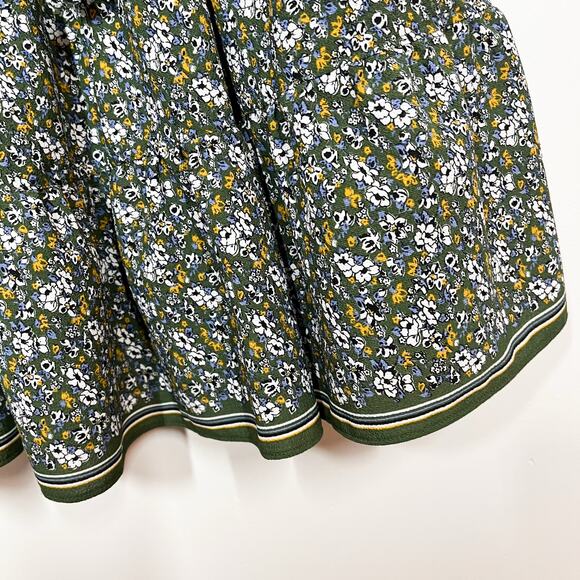 Max Studio Tiered Floral Long Sleeves Dress Sz‎ XS Relaxed Fit Green Multicolor - Picture 8 of 14